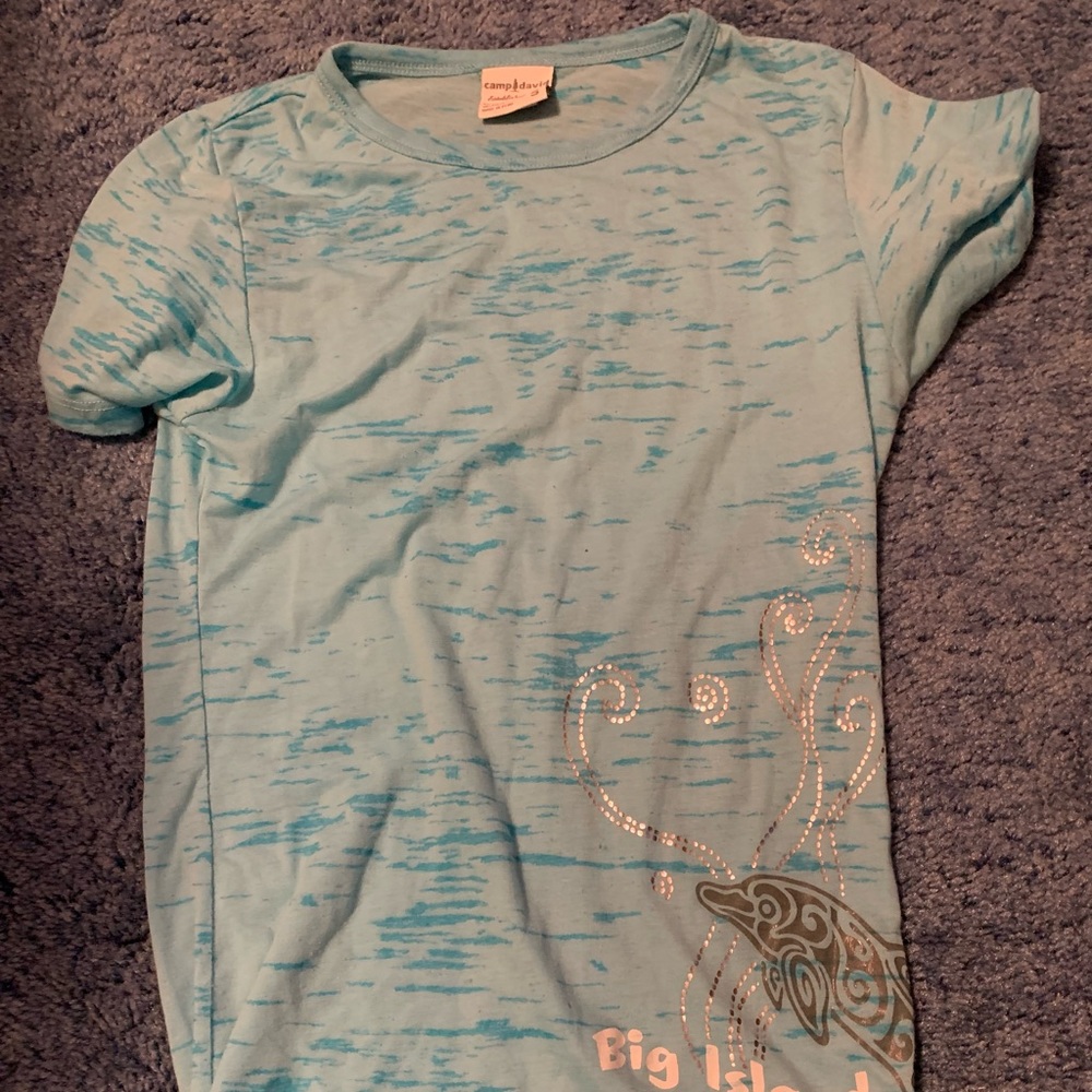 Camp David big island ocean blue small T-shirt